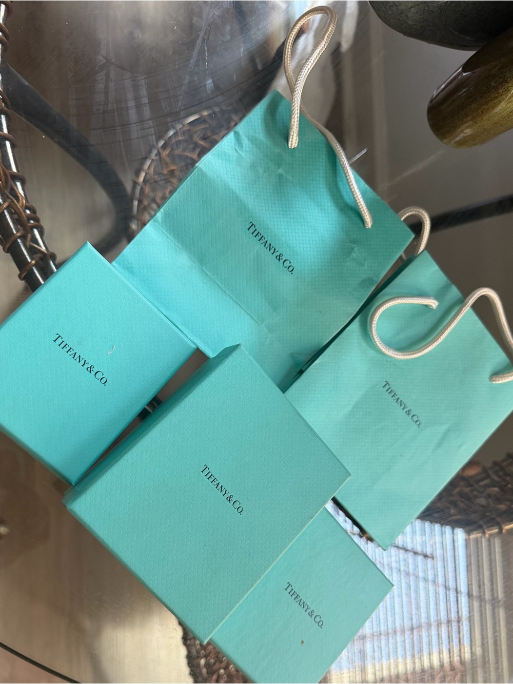 Tiffany & Co. Signature Blue Mini Gift Bags and Boxes